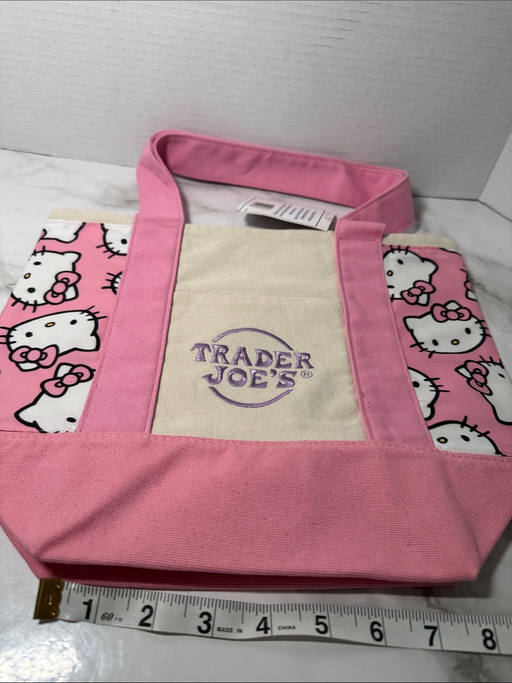 Custom Trader Joe Mini Tote - Pink, Hello Kitty, NWT - Picture 8 of 17